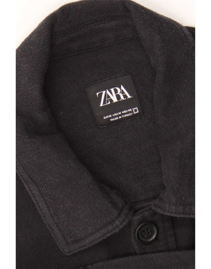 Zara Mens Utility Jacket UK 38 Medium Azul Marino