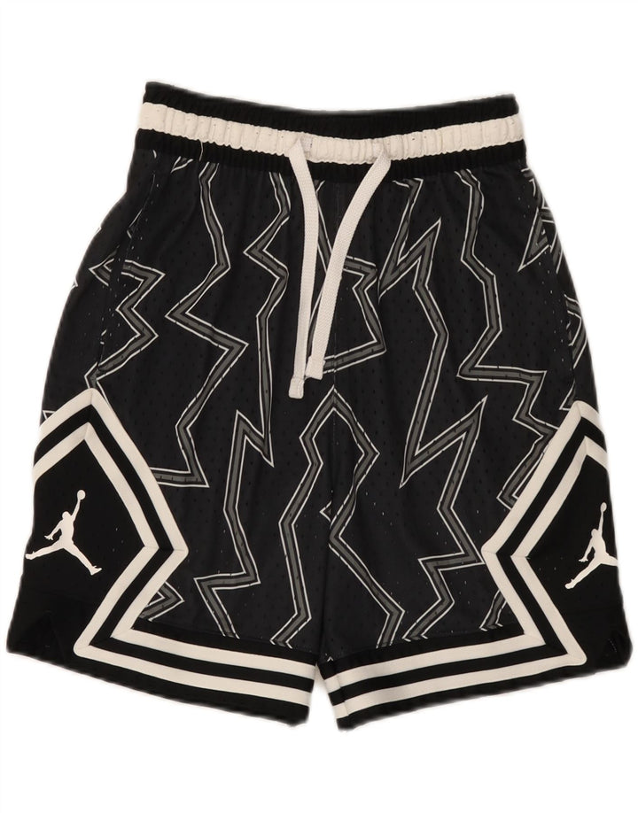 Jordan - Pantalones cortos deportivos para hombre, poliéster geométrico, color negro