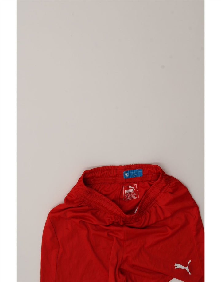 PUMA Boys Sport Shorts 9-10 Years  Red Polyester Vintage Puma and Second-Hand Puma from Messina Hembry 