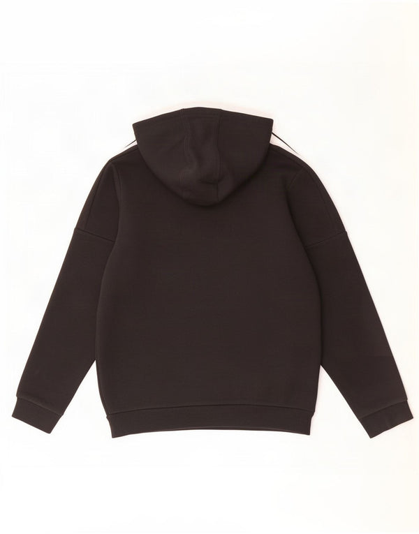 Adidas - Sudadera con capucha para niños, 11-12 años, algodón negro