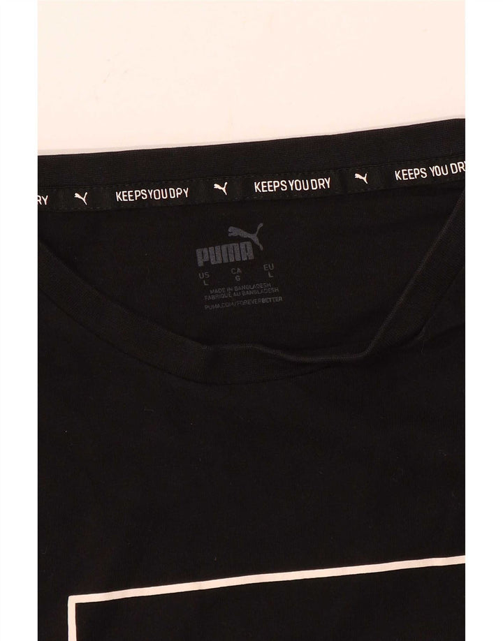 Puma - Camiseta gráfica para hombre, talla grande, color negro