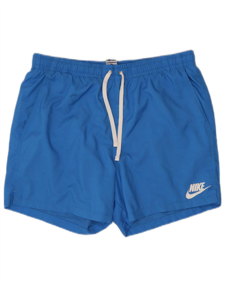 Pantalones cortos deportivos NIKE para hombre, talla grande, azul
