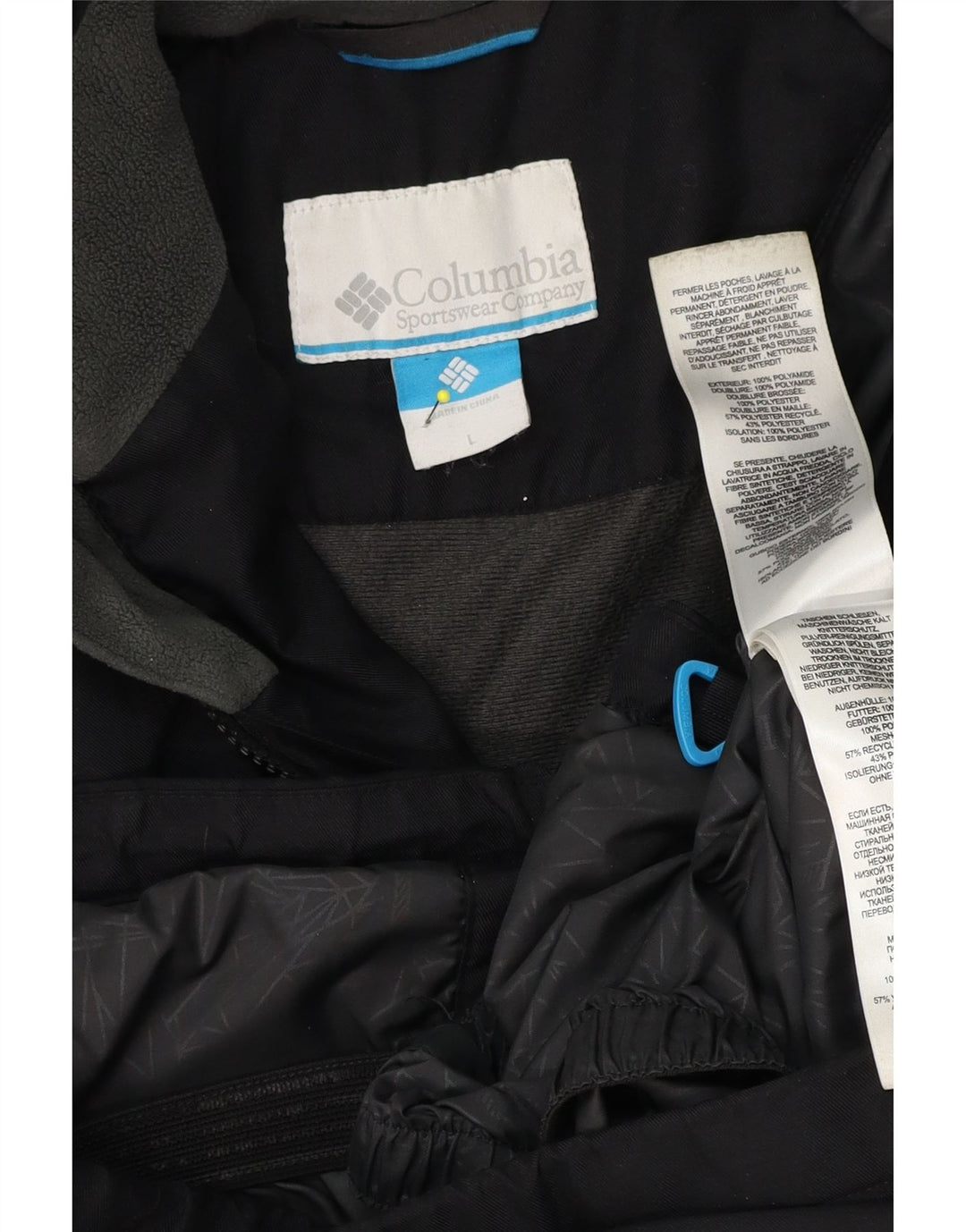 Columbia Chaqueta cortavientos con capucha para hombre UK 40 Large Poliéster negro