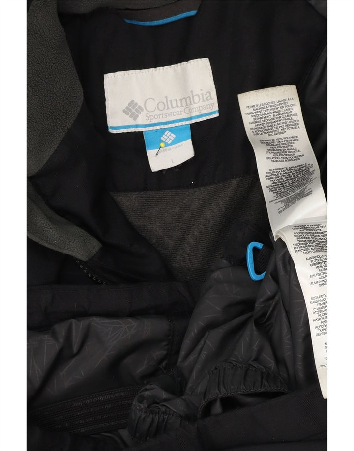 Columbia Chaqueta cortavientos con capucha para hombre UK 40 Large Poliéster negro