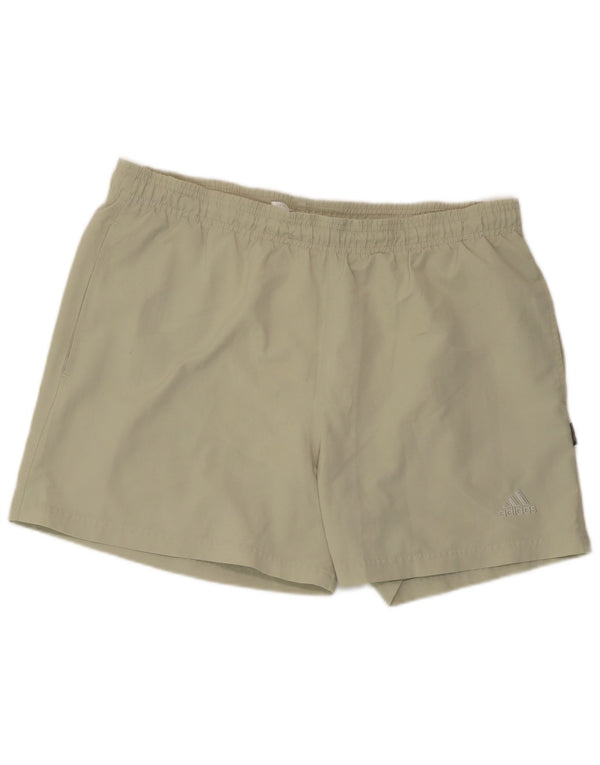 Adidas - Pantalones cortos deportivos para hombre, talla grande, color caqui, poliéster