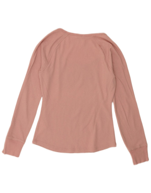 Guess Top gráfico para mujer manga larga UK 44 Poliéster rosa grande