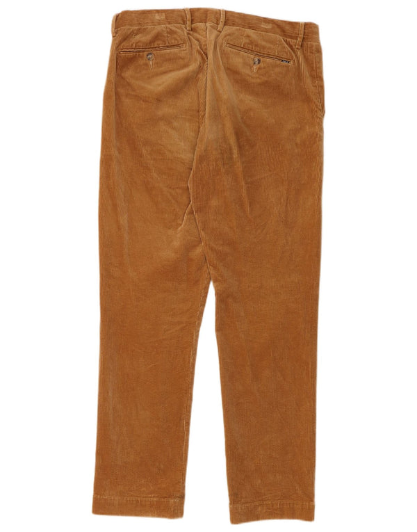 Ralph Lauren Mens Straight Corduroy Trousers W34 L32 Brown Cotton