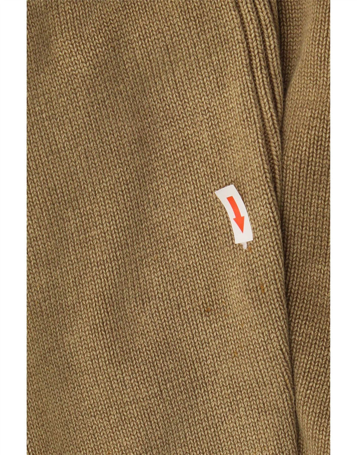 Camp David - Jersey para hombre con cremallera y cuello gráfico, talla 2XL, algodón marrón