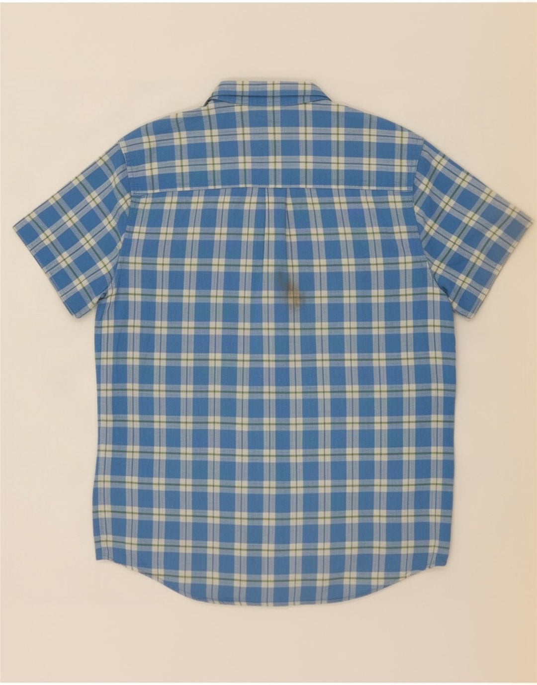 Wrangler Camisa De Manga Corta Para Hombre 2XL Algodón A Cuadros Azul