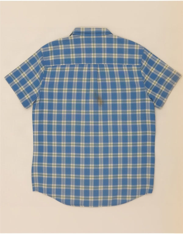 Wrangler Camisa De Manga Corta Para Hombre 2XL Algodón A Cuadros Azul