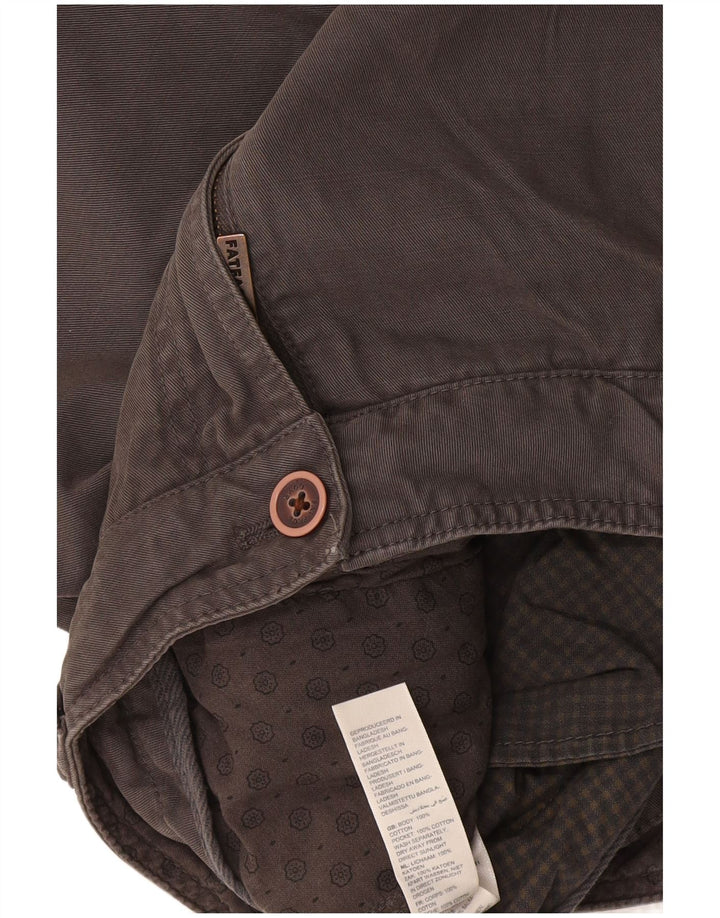 Pantalones cortos chinos para hombre Fat Face W30 Algodón gris medio