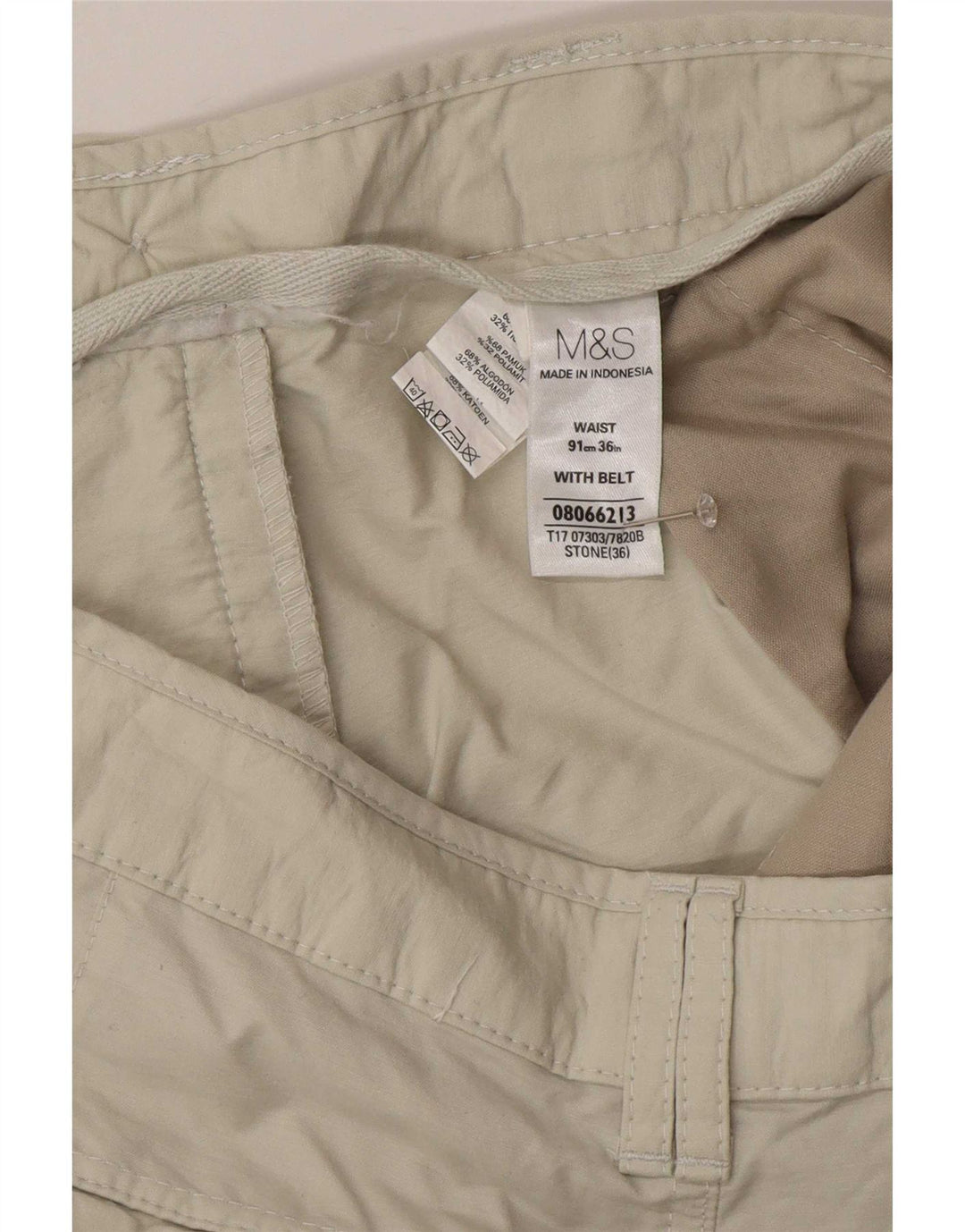 Marks & Spencer Bermudas tipo cargo para hombre W36 Algodón beige grande