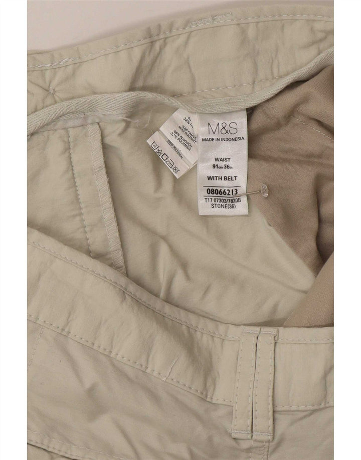 Marks & Spencer Bermudas tipo cargo para hombre W36 Algodón beige grande