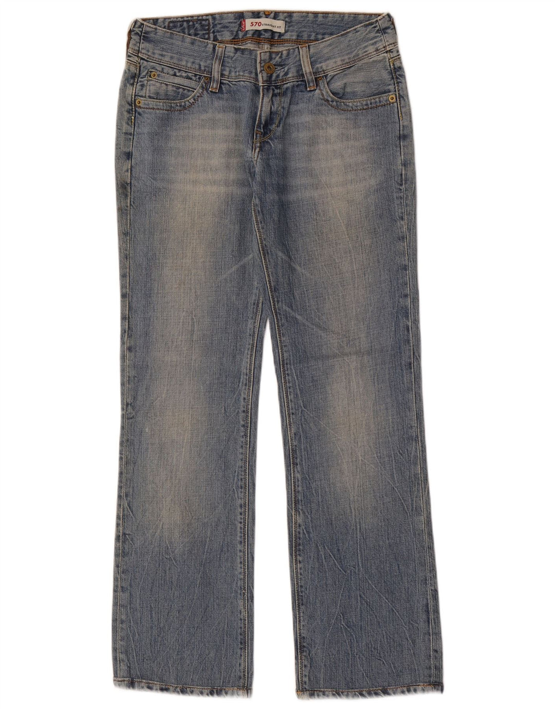 Vaqueros Levi's Mujer 570 Rectos W28 L30 Algodón Azul