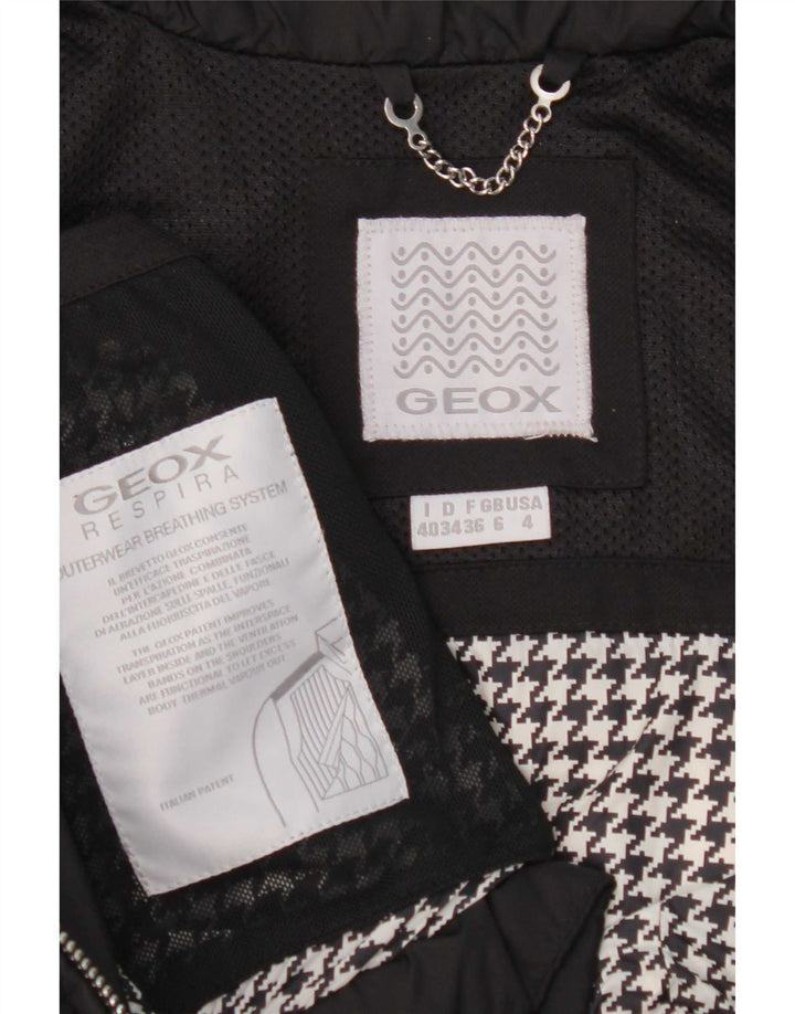 Geox Mujer Respira Chaqueta Acolchada UK 6 XS Negro