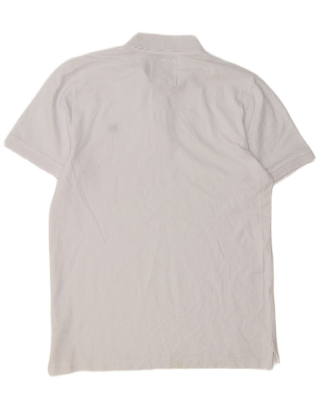 Crew Clothing Polo para hombre de algodón blanco grande