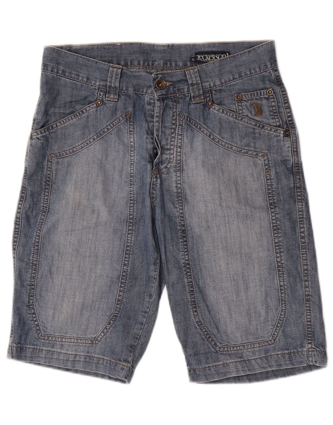 Jeckerson Shorts De Mezclilla Para Hombre W30 Algodón Azul Medio