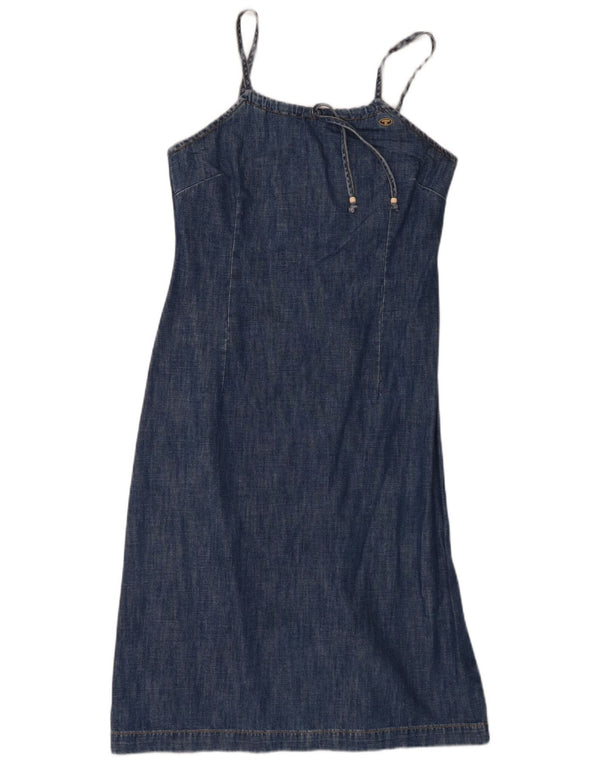 Tom Tailor Vestido vaquero sin mangas para mujer EU 36 Small Azul marino Algodón