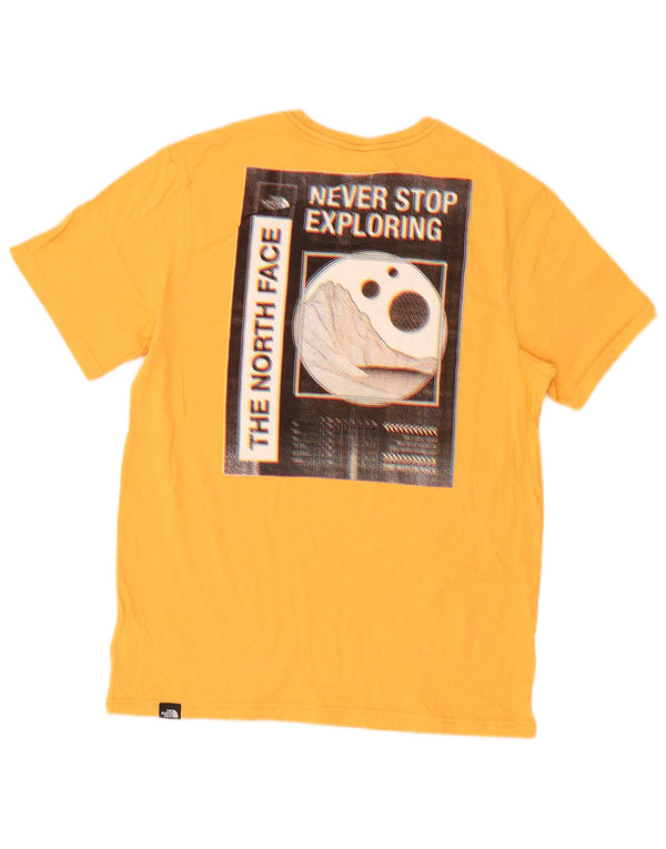 The North Face Camiseta Gráfica Para Hombre Top Algodón Amarillo Medio