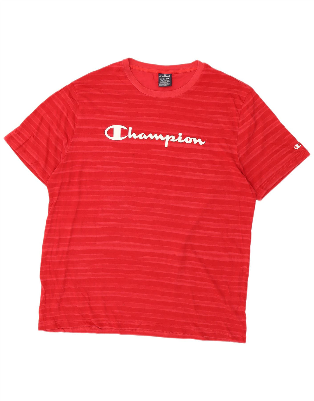 CHAMPION Camiseta gráfica para hombre Top 3XL rayas rojas