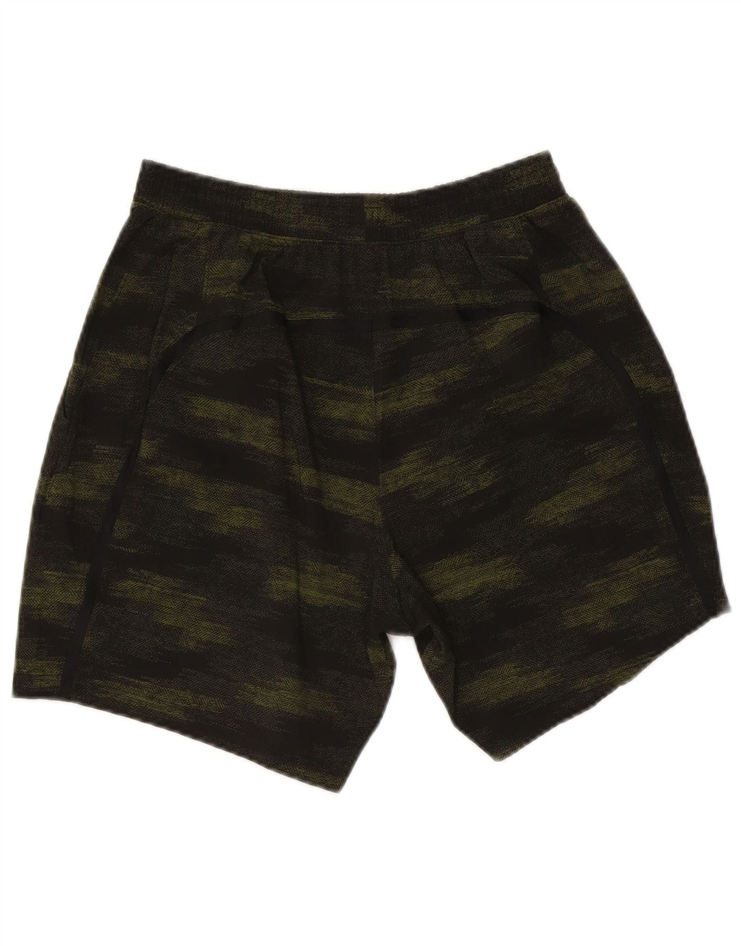 Lululemon Pantalones cortos deportivos para hombre Poliéster de camuflaje verde medio