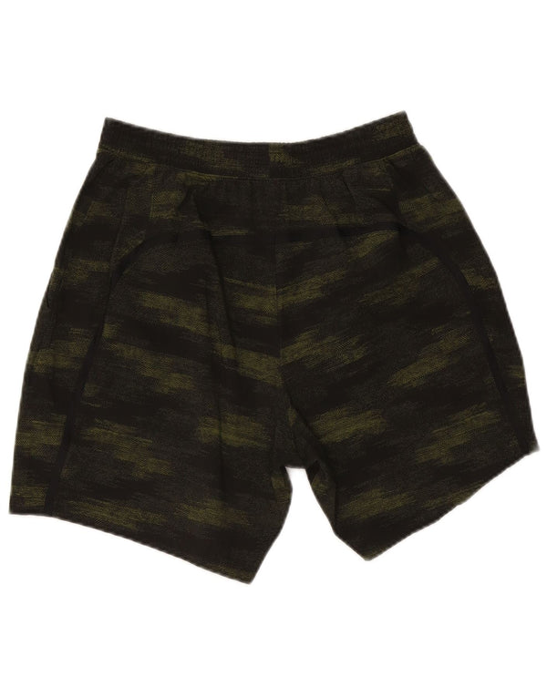 Lululemon Pantalones cortos deportivos para hombre Poliéster de camuflaje verde medio