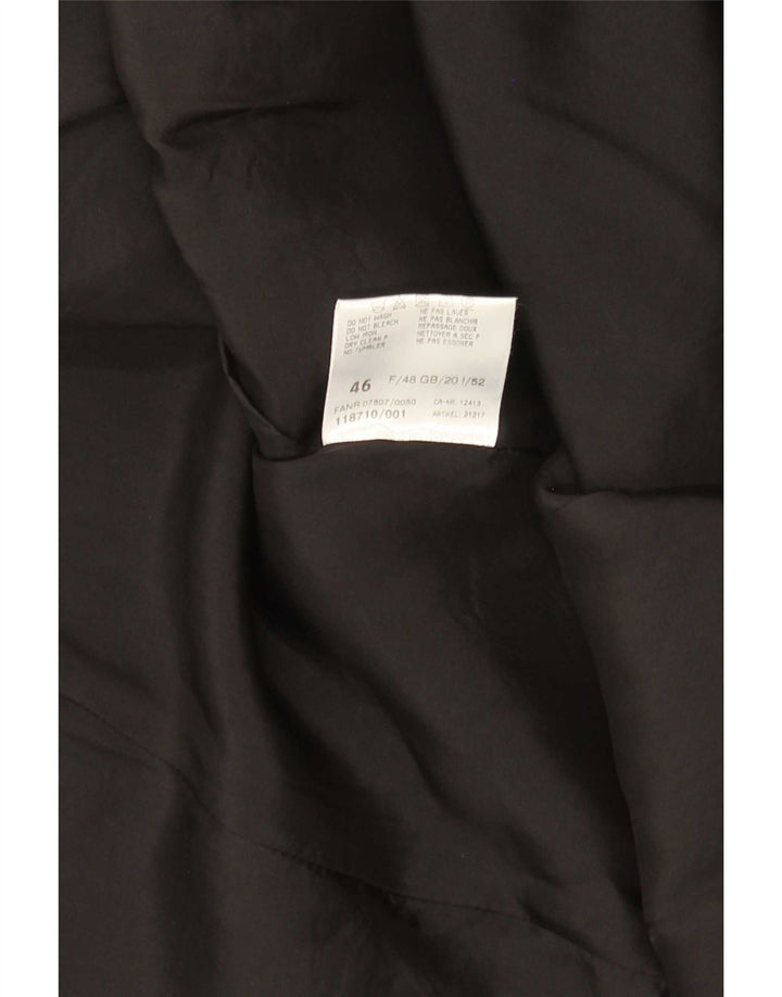 Vintage mujer patrón abstracto Blazer chaqueta Reino Unido 20 2XL camuflaje negro