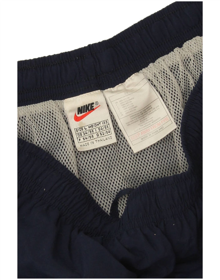 Nike - Pantalones cortos deportivos con gráficos para hombre, talla grande, nailon azul marino