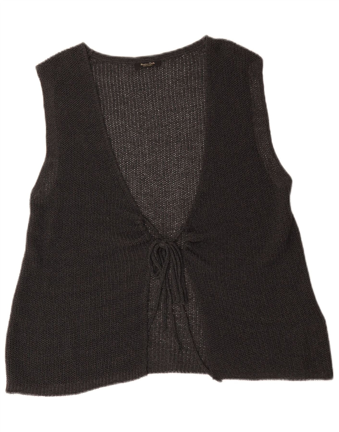 Massimo Dutti Cárdigan Sin Mangas para Mujer UK 44 Gris Medio