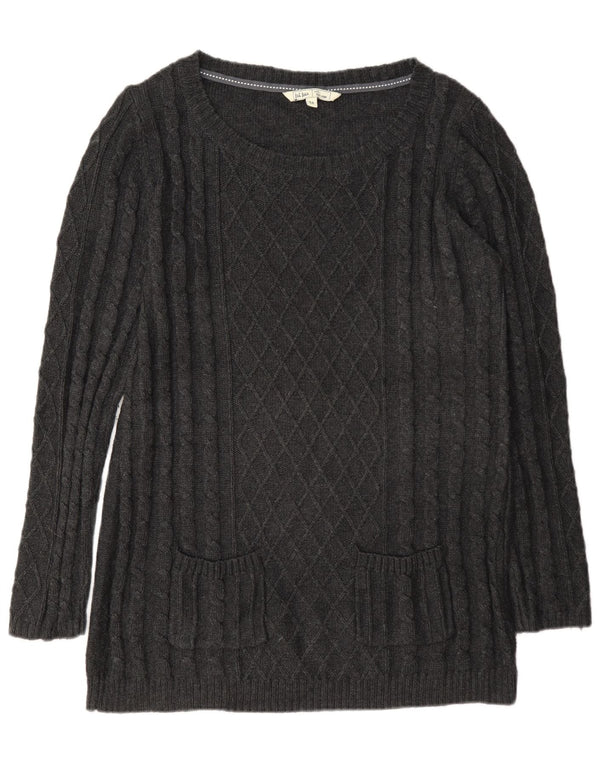 Suéter tipo jersey con cuello barco para mujer de Fat Face UK 46 Grande Gris Algodón