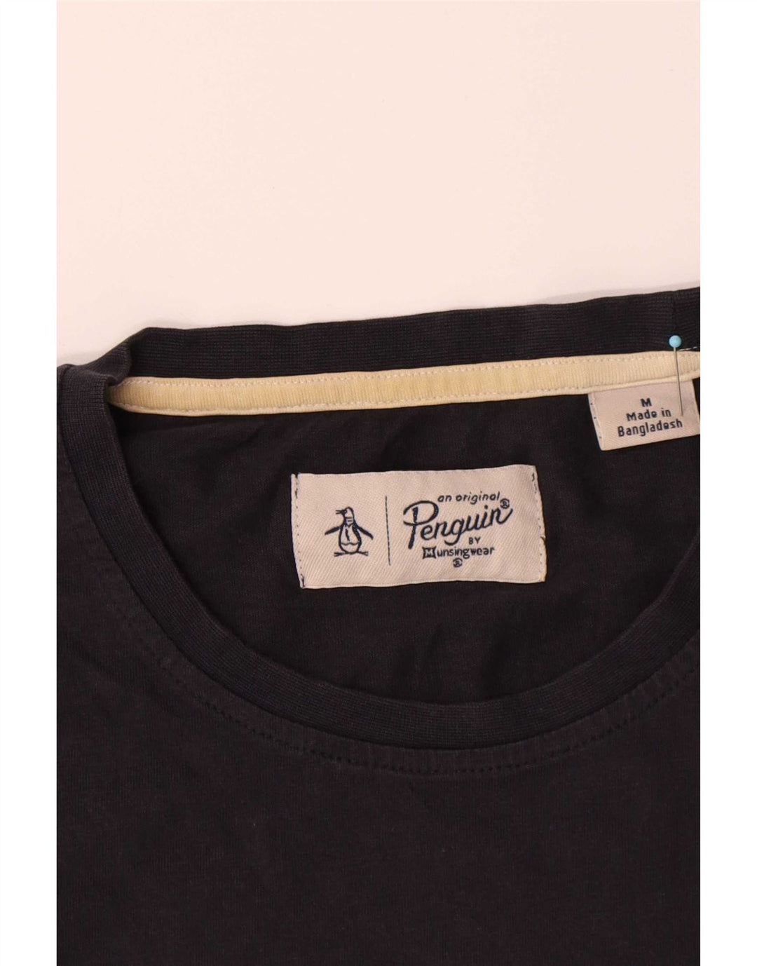 Camiseta Penguin Hombre Top Medium Azul Marino Algodón