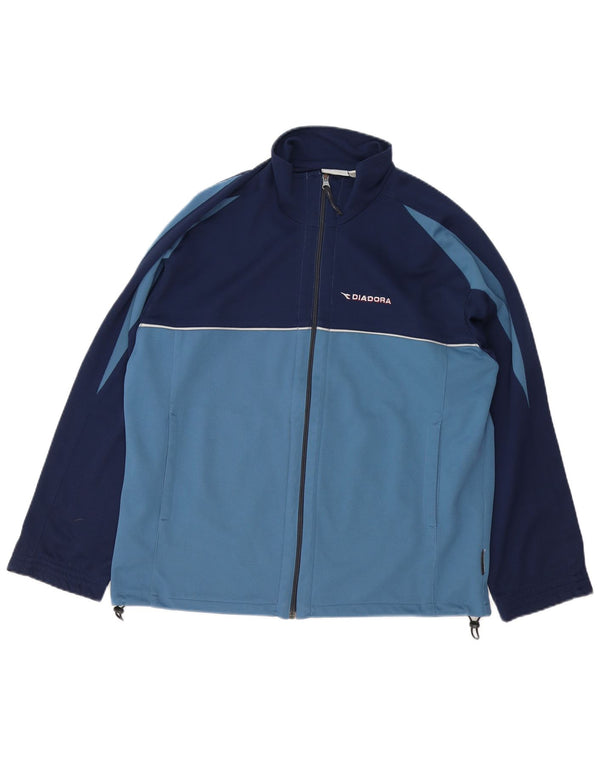 Diadora Hombre Chándal Top Jacket Large Azul Marino Colorblock Poliéster