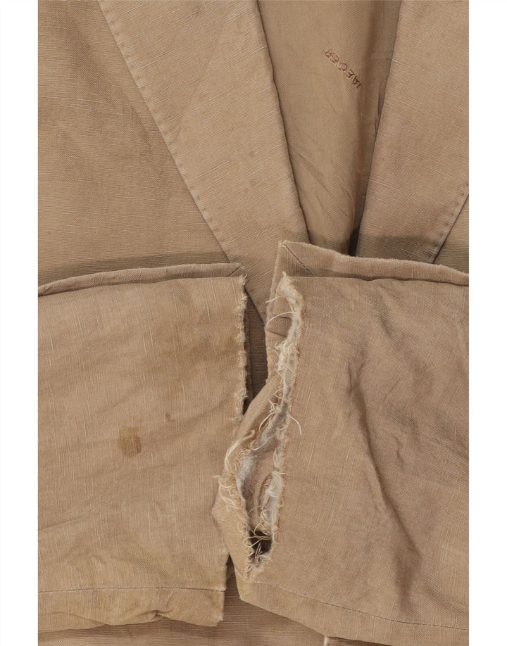 Jaeger Chaqueta tipo blazer de 2 botones para hombre UK 40 Large Seda beige