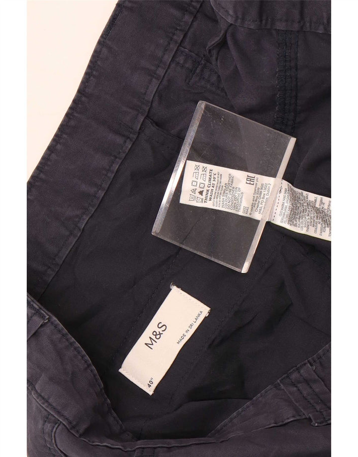 Marks & Spencer Pantalones cortos tipo cargo para hombre W40 XL Algodón azul marino