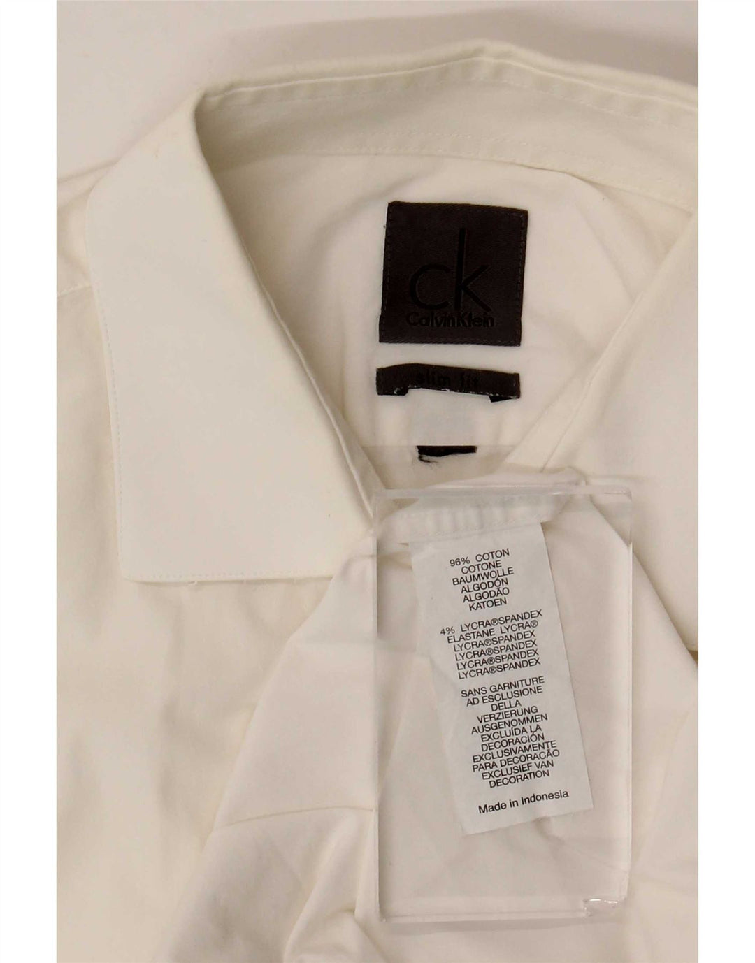 Camisa Calvin Klein Hombre Manga Corta Algodón Blanco Mediano