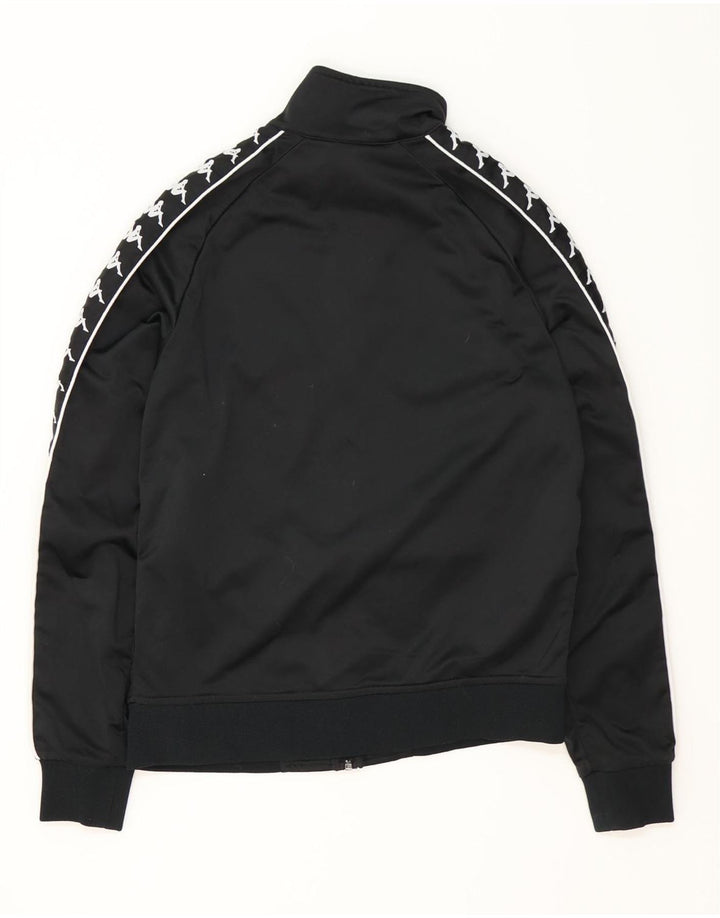 KAPPA Chaqueta de chándal con gráfico para niños 15-16 años Negro Poliéster