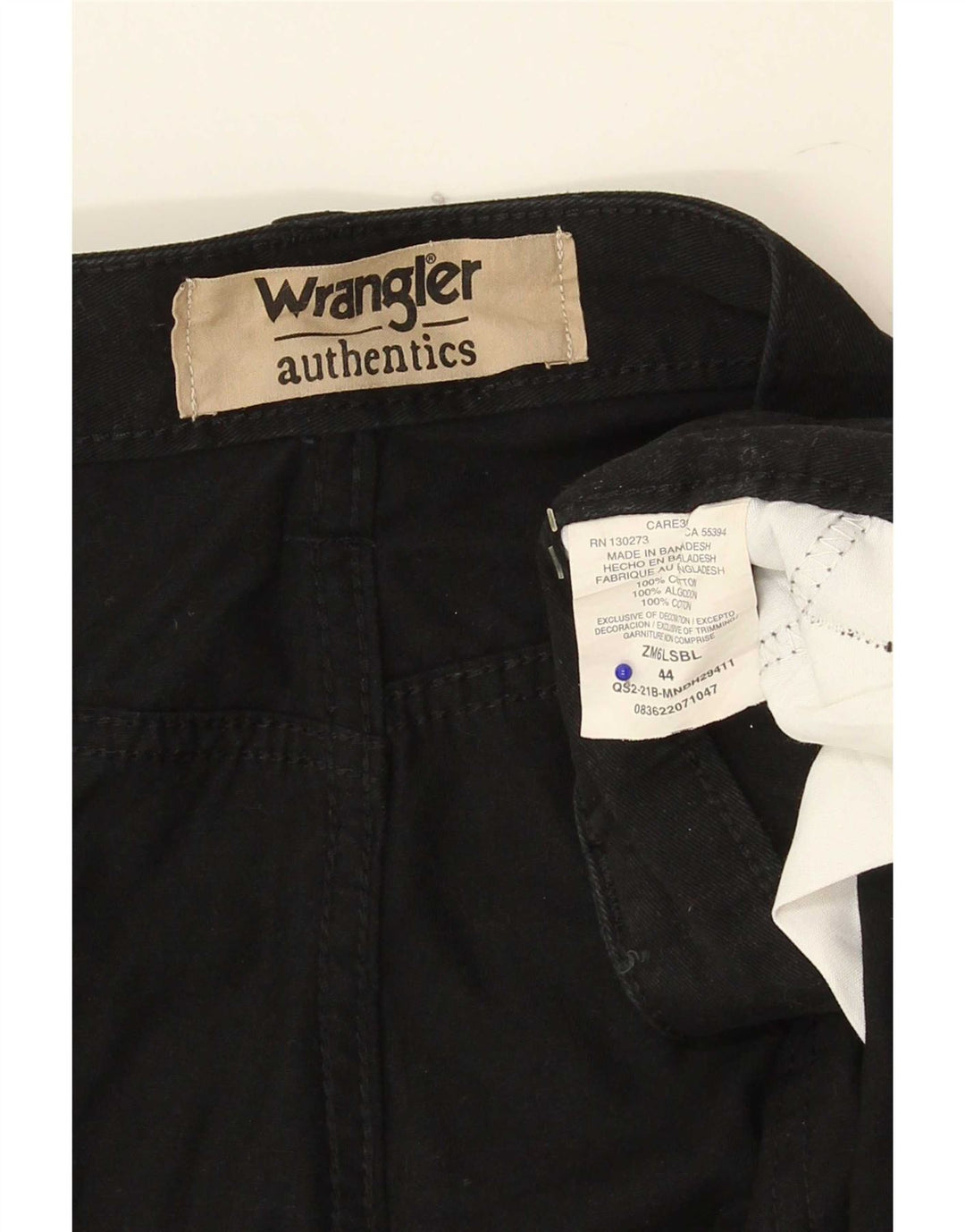 Wrangler Pantalones cortos cargo para hombre W44 2XL Algodón negro