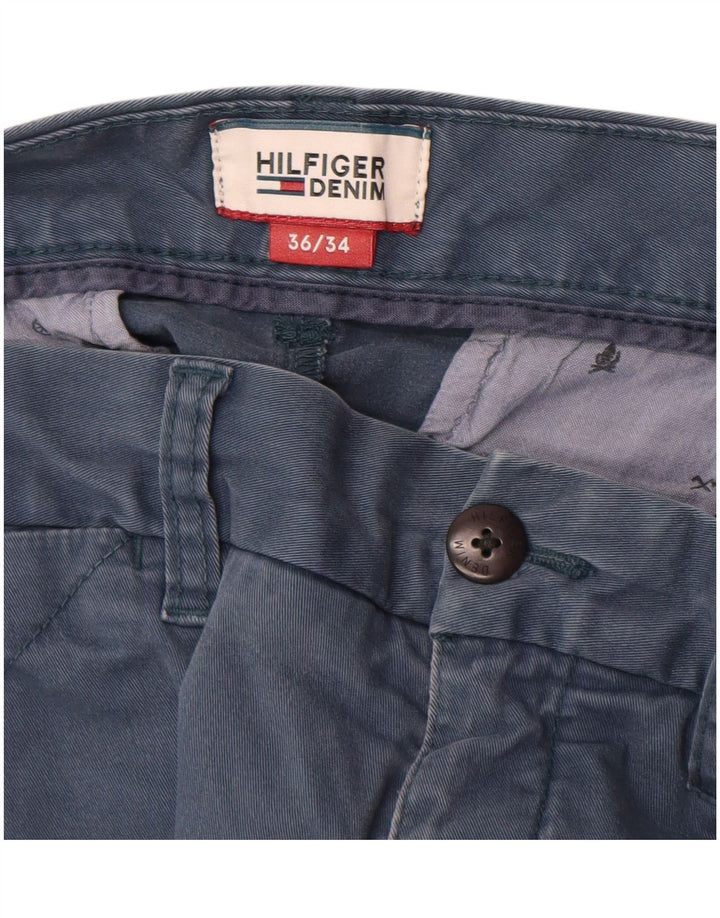 TOMMY HILFIGER Pantalón chino slim fit para hombre W36 L34 Algodón azul