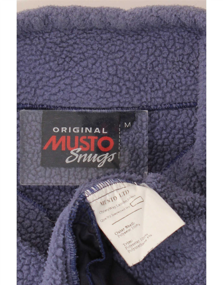 Musto Hombre Jersey De Forro Polar Con Cremallera Y Cuello Medio Azul Marino Poliéster Colorblock