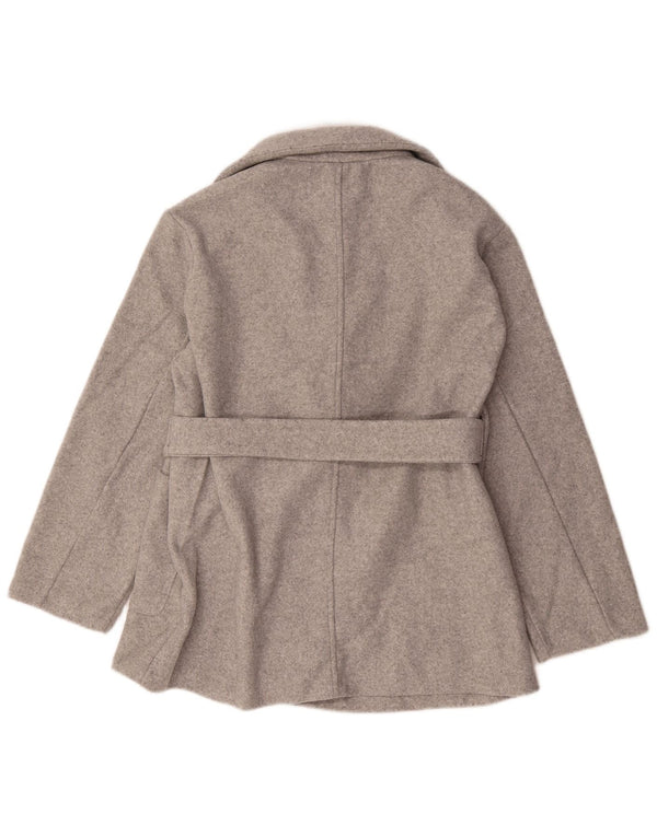 Zara Chaqueta Blazer Mujer UK 44 Poliéster Gris Medio