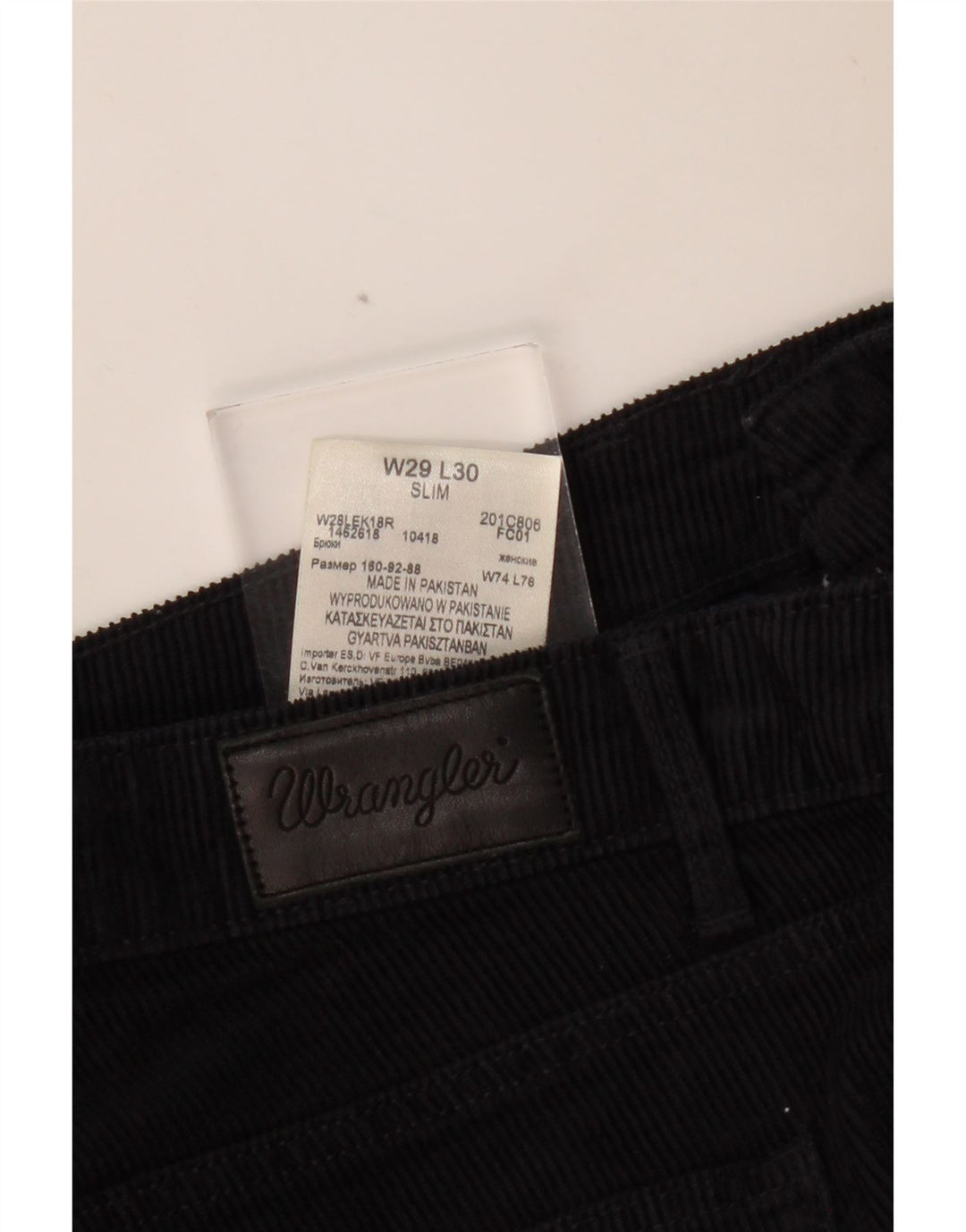 WRANGLER Pantalones de pana ajustados para hombre W29 L30 Algodón azul marino