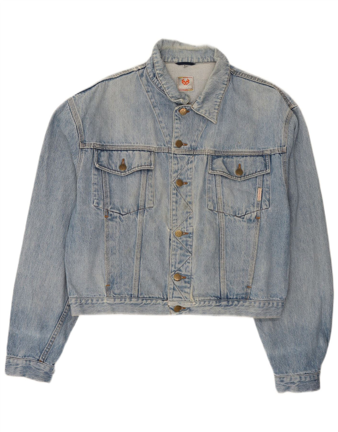 Stefanel Chaqueta vaquera para mujer UK 40 XL Algodón azul