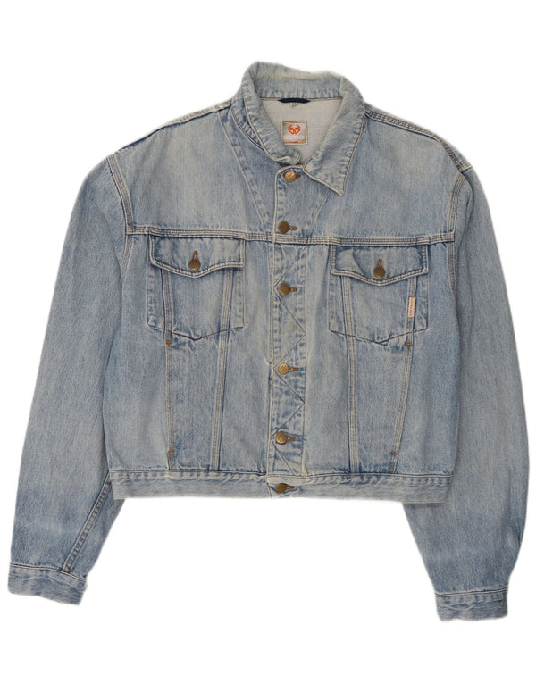 Stefanel Chaqueta vaquera para mujer UK 40 XL Algodón azul