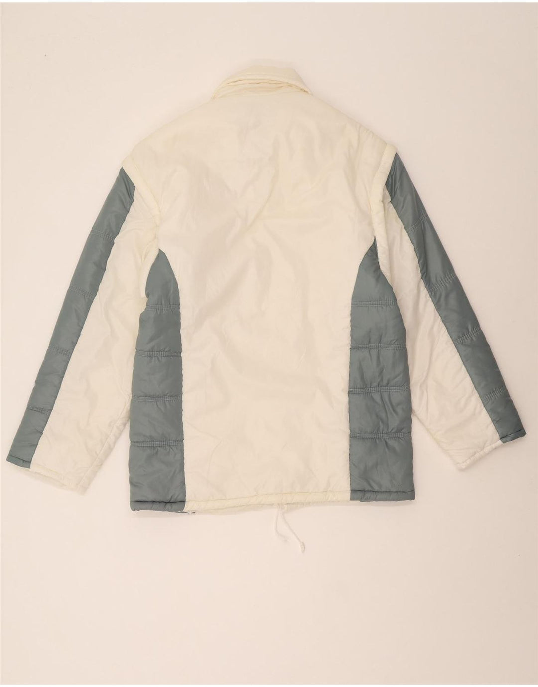 VINTAGE Mens Padded Jacket IT 52 XL White Colourblock Vintage Vintage and Second-Hand Vintage from Messina Hembry 