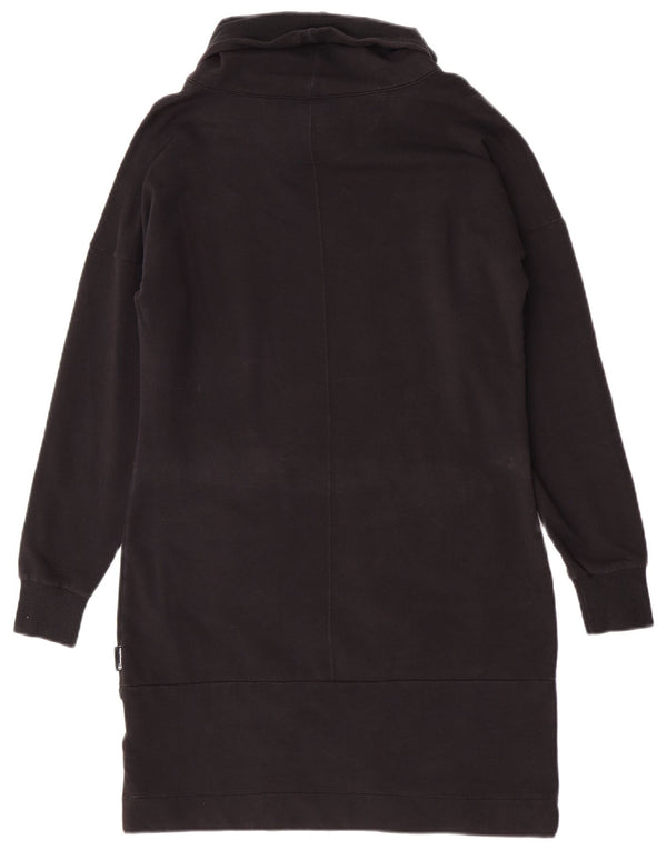 Champion Vestido tipo jersey de manga larga con cuello vuelto para mujer UK 46 Grande Algodón negro