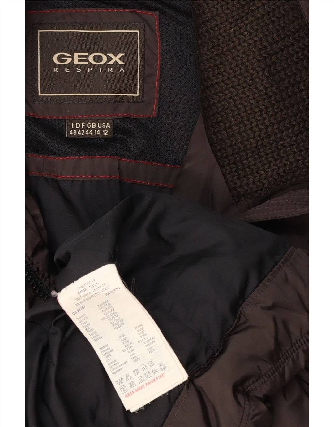 Geox Chaqueta acolchada para mujer UK 44 Grande Poliéster marrón