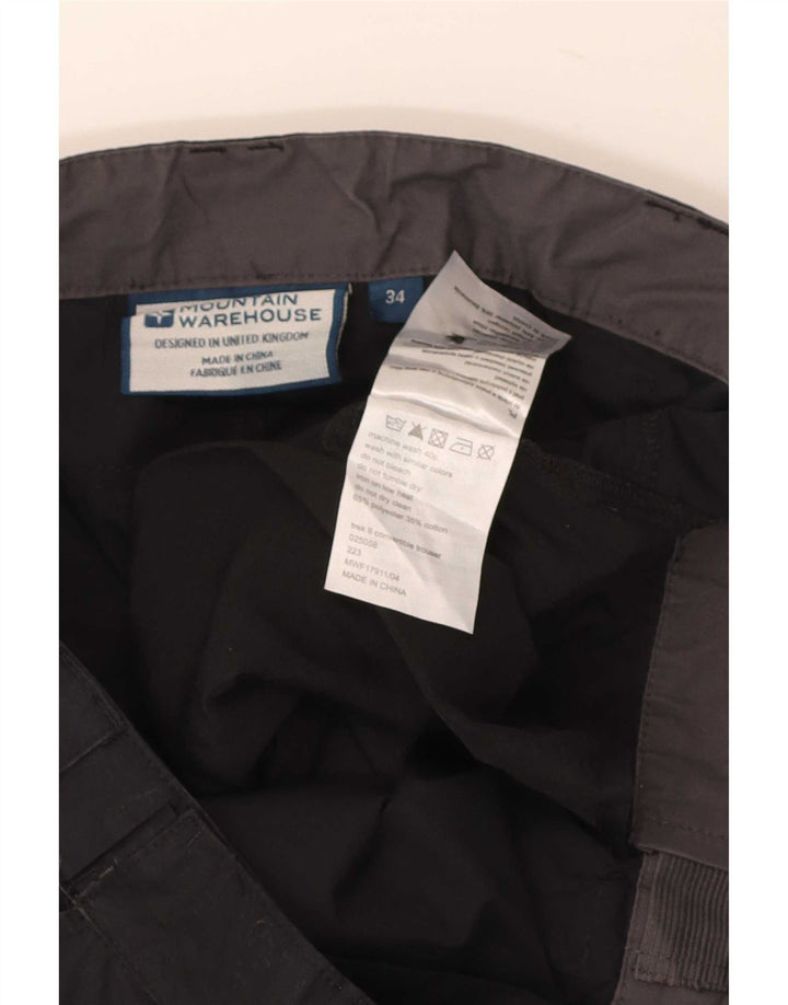 Pantalones cargo para hombre Mountain Warehouse W34 L32 Poliéster negro
