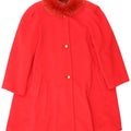 Abrigo vintage de gran tamaño para mujer IT 44 Lana roja mediana
