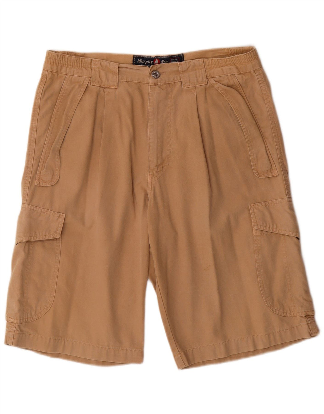 Murphy & Nye Pantalones cortos cargo para hombre W34 Algodón beige grande
