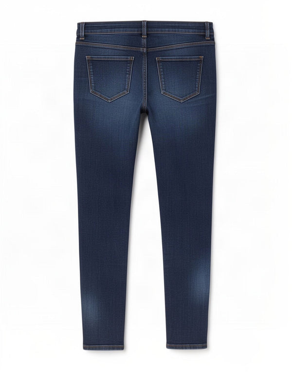 Marks & Spencer Vaqueros pitillo para mujer UK 12 Medium W29 L26 Azul marino
